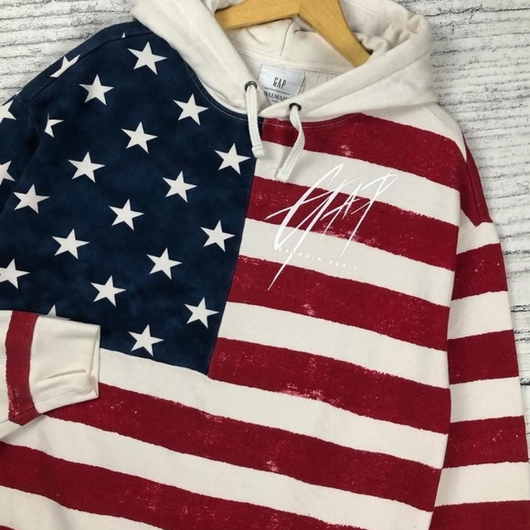 Men's Balmain GAP American Collaboration Hoodie - Picture 4 of 8